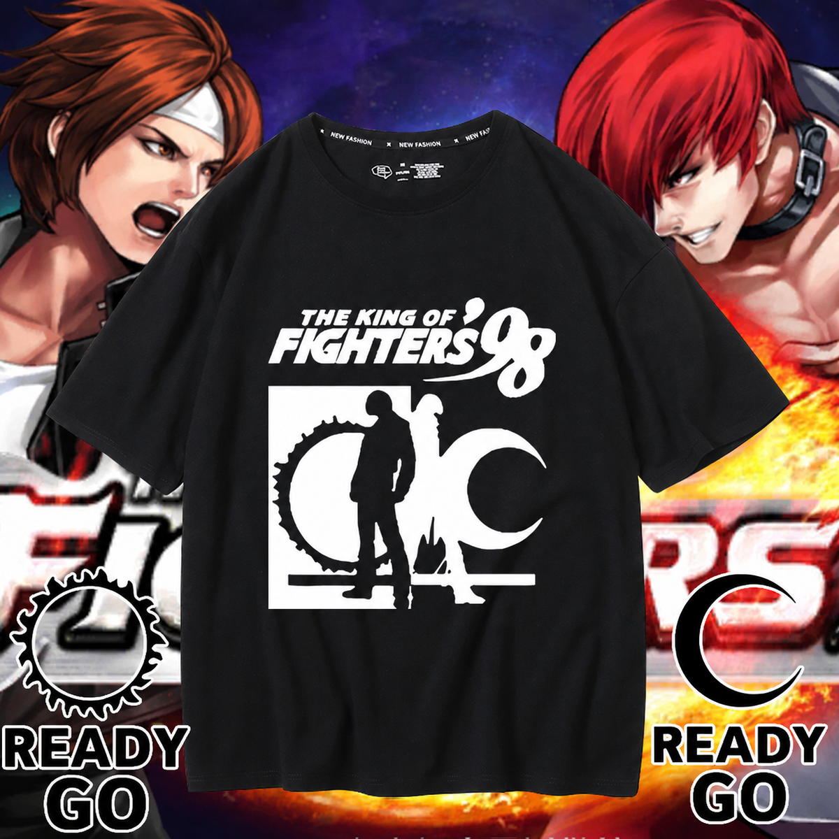 キャラクター トップス 格闘ゲーム風 ユニセックス 半袖Ｔシャツ