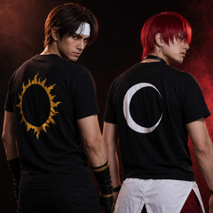 キャラクター トップス 太陽＆ムーン 背面ビッグプリント ユニセックス 半袖Ｔシャツ