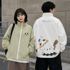 キャラクター ジャケット ミッキュ 両面着用 防風 ユニセックス カジュアル アウター