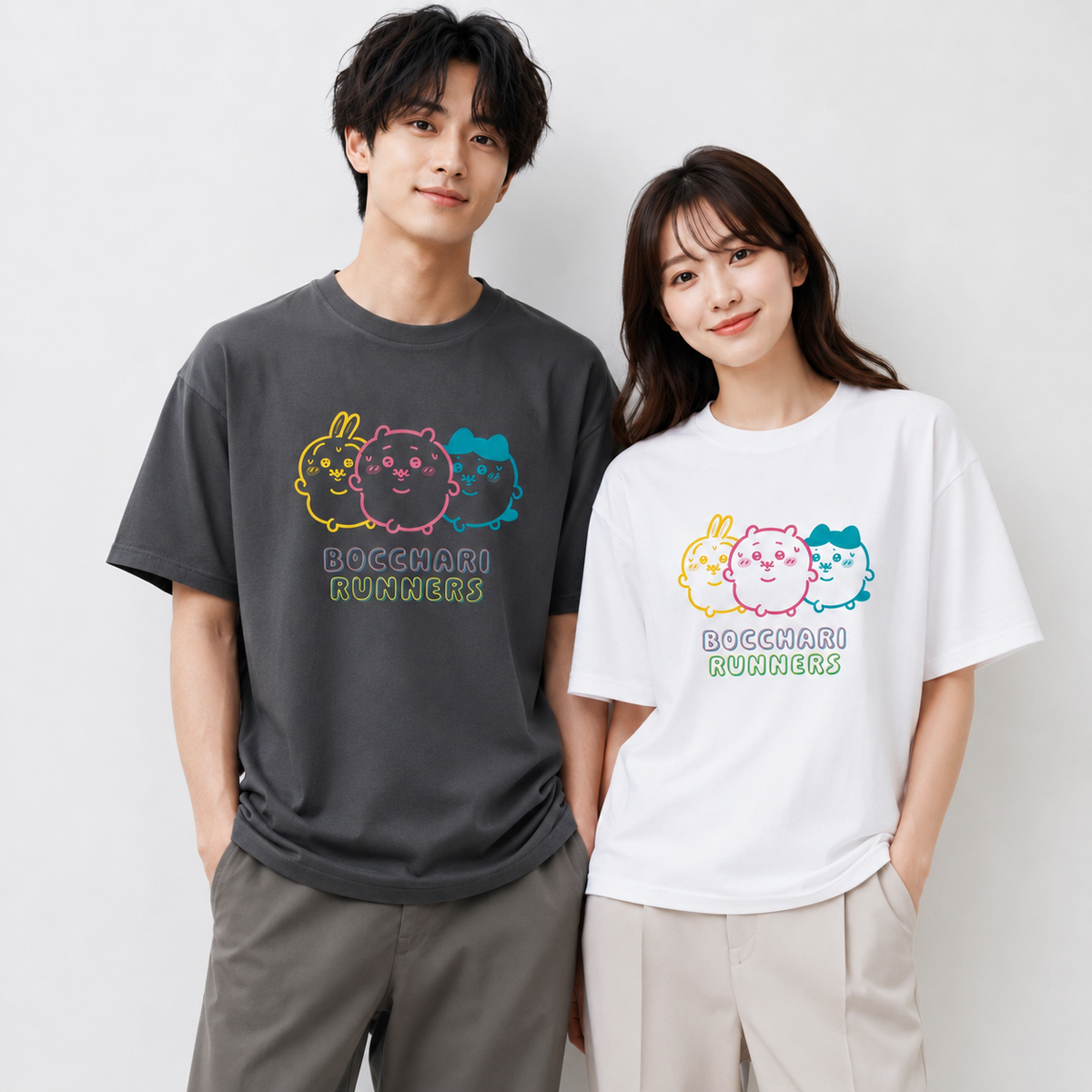 可愛いキャラ ゆるかわ トップス RUNNERS ユニセックス 半袖Ｔシャツ