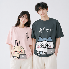 可愛いキャラ ゆるかわ トップス 仕事中 ユニセックス 半袖Ｔシャツ