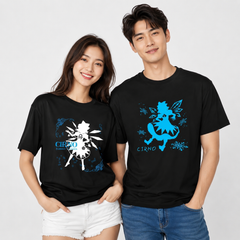 東方Project 二次創作 チルノ モチーフ ユニセックス 半袖Tシャツ