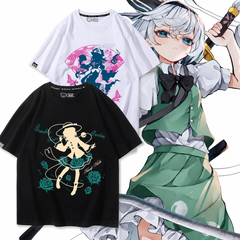 東方Project 二次創作 キャラクター モチーフ ユニセックス 半袖Tシャツ