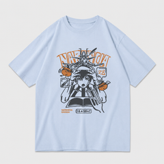 スタンド使い イラスト トップス ナランチャ モチーフ キャラクタープリント ユニセックス 半袖Ｔシャツ