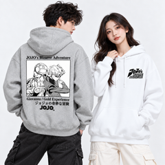 【薄手・裏起毛から選べる】スタンド使い イラスト トップス ジョルノ ユニセックス 長袖 パーカー