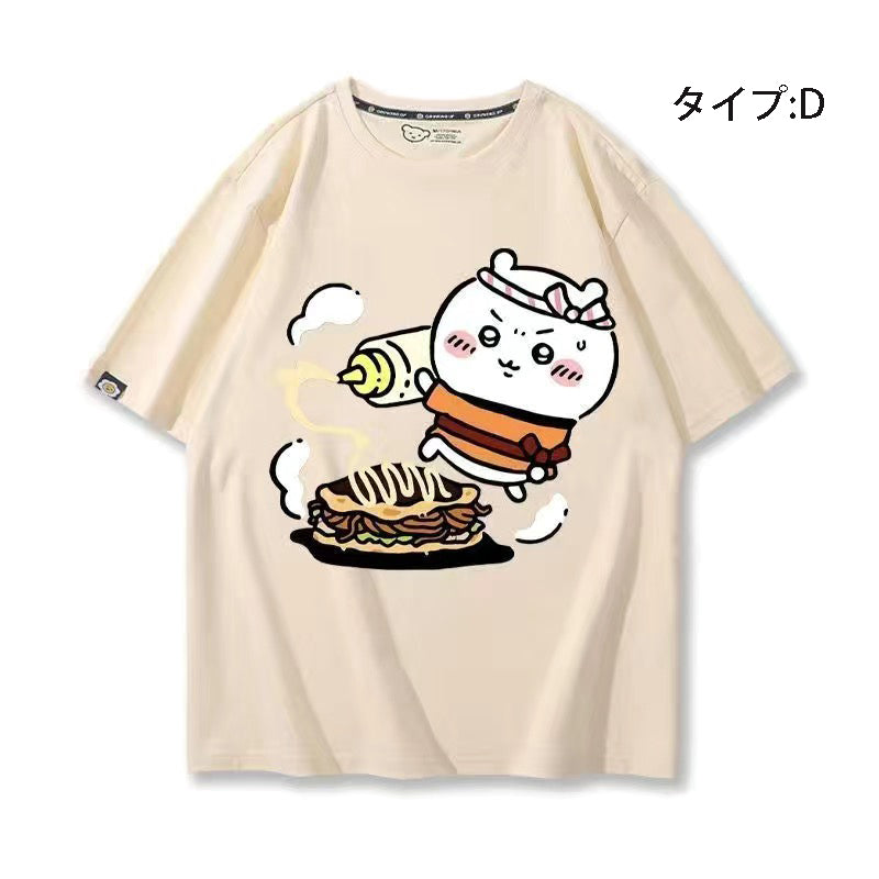可愛いキャラ ゆるかわ トップス シェフ ユニセックス 半袖Ｔシャツ