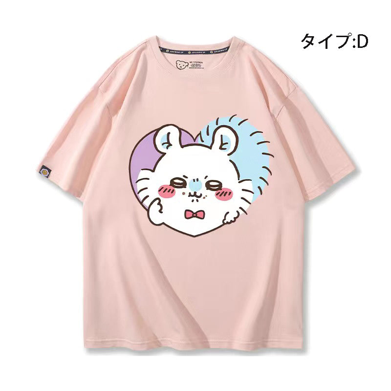 可愛いキャラ ゆるかわ トップス 美味しい料理 ユニセックス 半袖Ｔシャツ