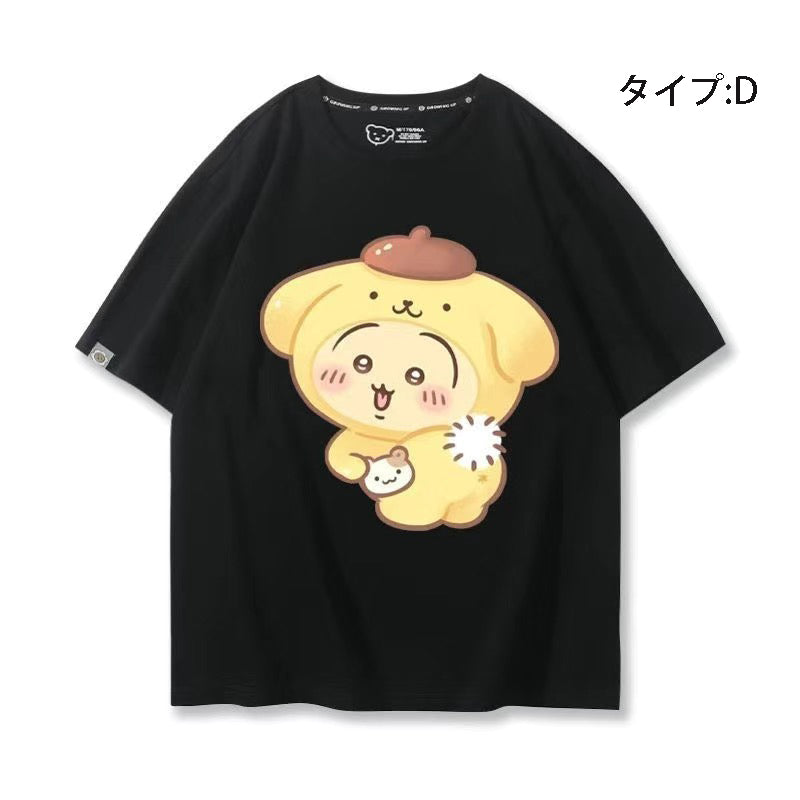 キャラクター 可愛い トップス 遠足 ユニセックス 半袖Ｔシャツ