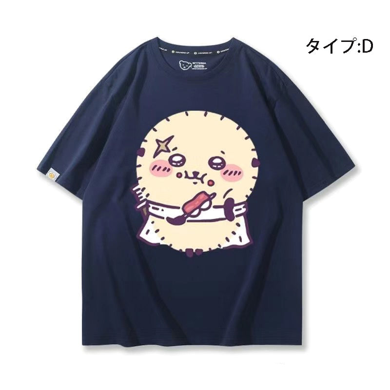 可愛いキャラ ゆるかわ トップス おかし ユニセックス 半袖Ｔシャツ