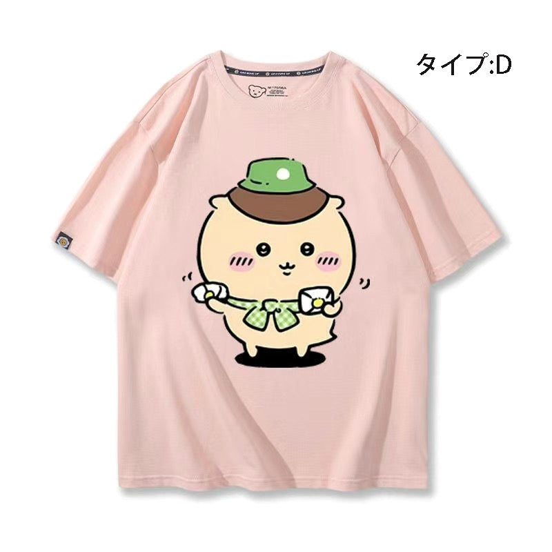 可愛いキャラ ゆるかわ トップス 旅行 ユニセックス 半袖Ｔシャツ