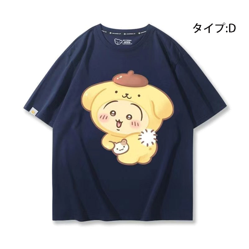 キャラクター 可愛い トップス 遠足 ユニセックス 半袖Ｔシャツ