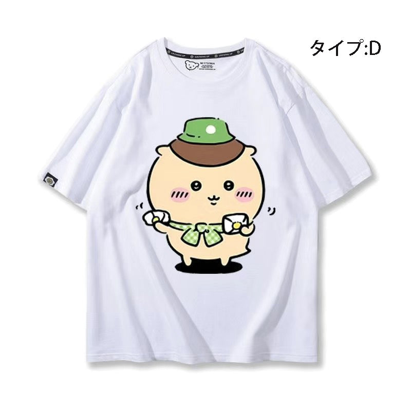 可愛いキャラ ゆるかわ トップス 旅行 ユニセックス 半袖Ｔシャツ