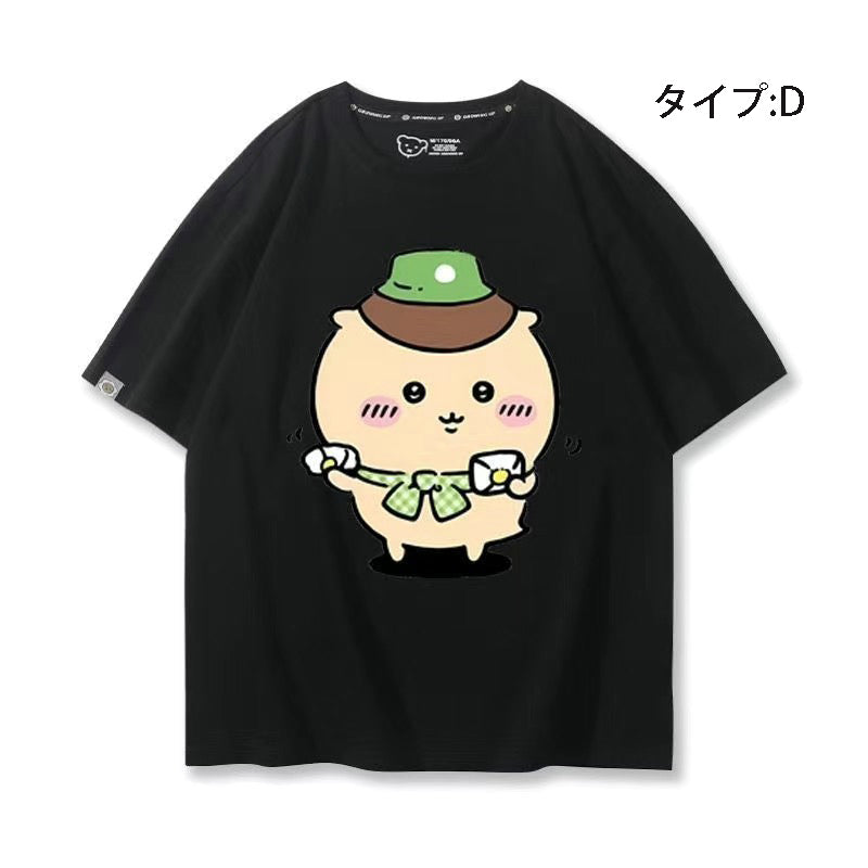 可愛いキャラ ゆるかわ トップス 旅行 ユニセックス 半袖Ｔシャツ