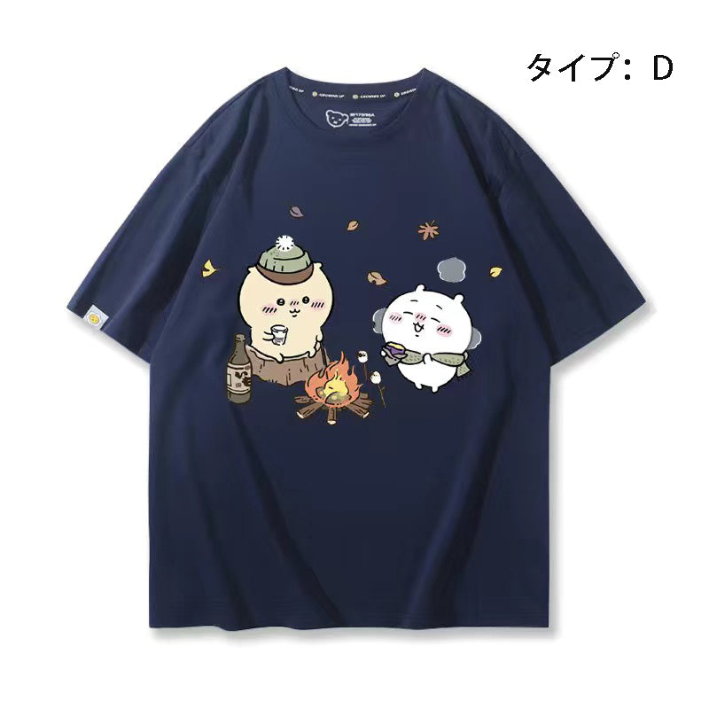 可愛いキャラ ゆるかわ トップス 日常 ユニセックス 半袖Ｔシャツ