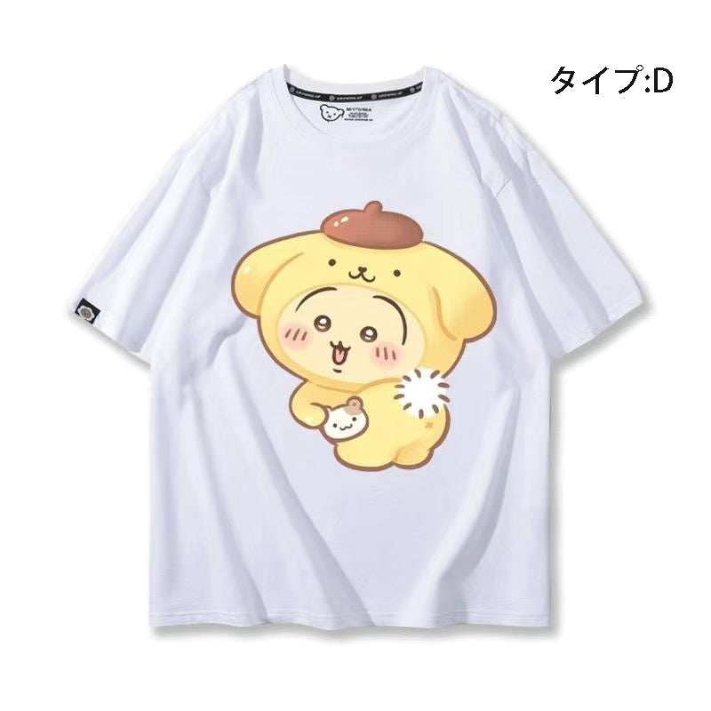 キャラクター 可愛い トップス 遠足 ユニセックス 半袖Ｔシャツ