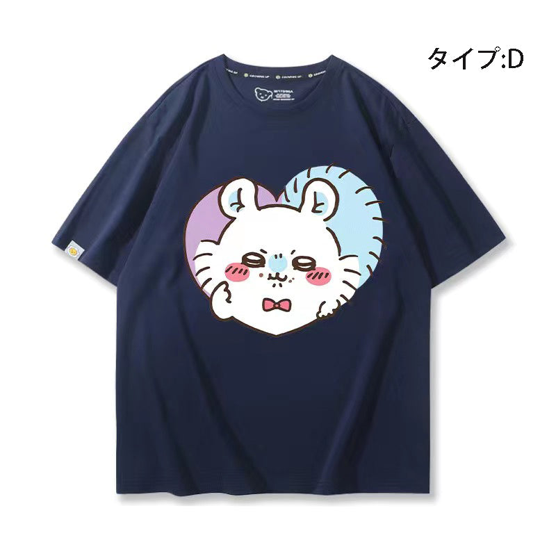 可愛いキャラ ゆるかわ トップス 美味しい料理 ユニセックス 半袖Ｔシャツ