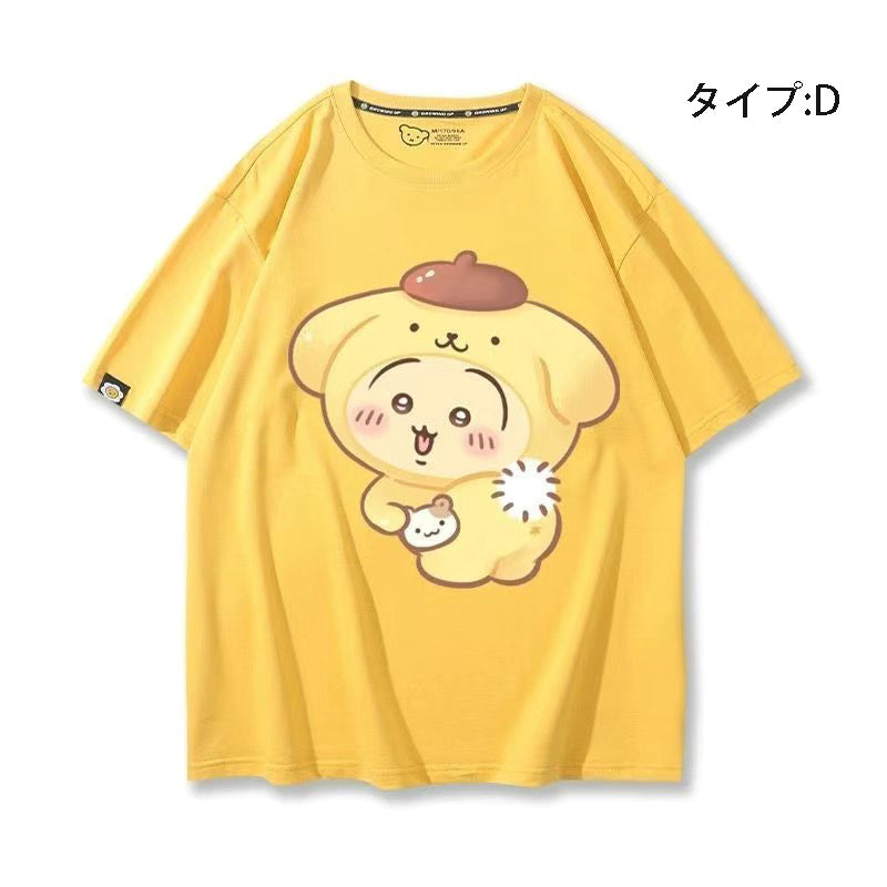 キャラクター 可愛い トップス 遠足 ユニセックス 半袖Ｔシャツ