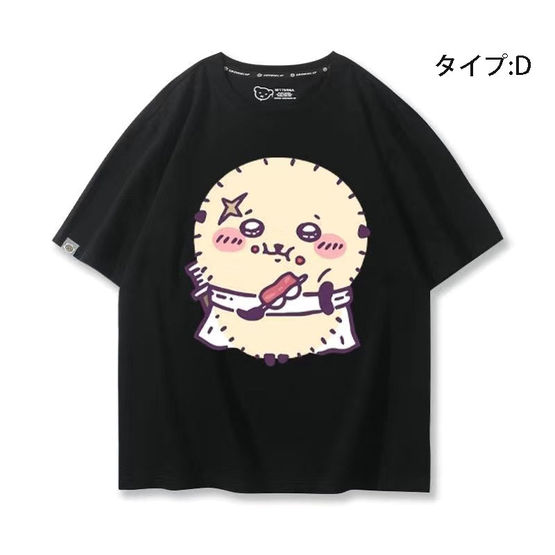 可愛いキャラ ゆるかわ トップス おかし ユニセックス 半袖Ｔシャツ