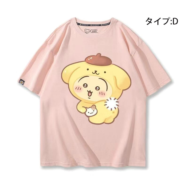 キャラクター 可愛い トップス 遠足 ユニセックス 半袖Ｔシャツ