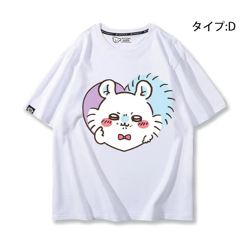 可愛いキャラ ゆるかわ トップス 美味しい料理 ユニセックス 半袖Ｔシャツ
