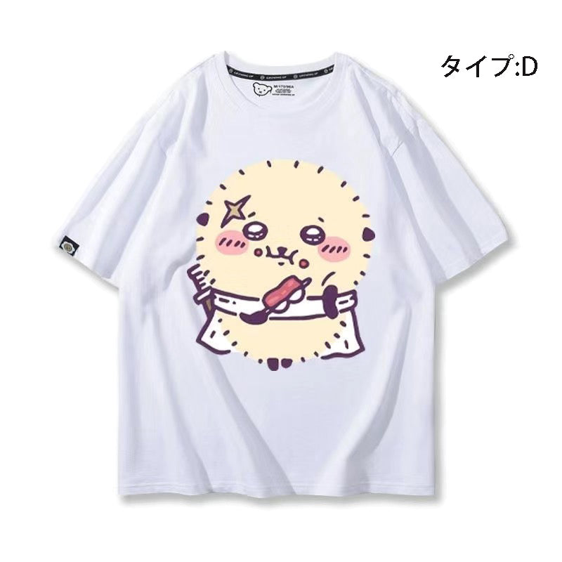 可愛いキャラ ゆるかわ トップス おかし ユニセックス 半袖Ｔシャツ