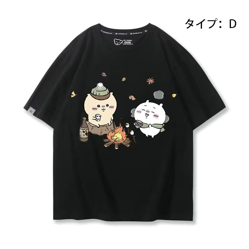 可愛いキャラ ゆるかわ トップス 日常 ユニセックス 半袖Ｔシャツ