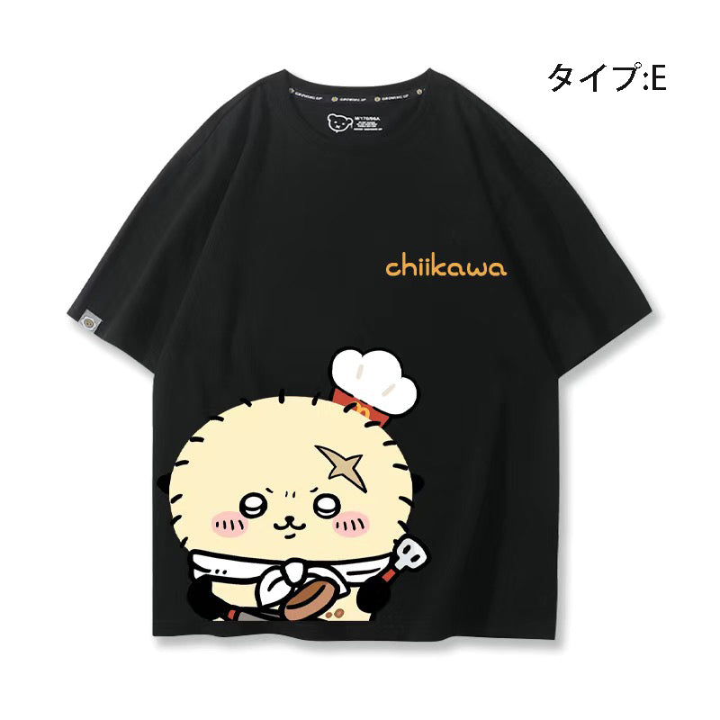可愛いキャラ ゆるかわ トップス  アルバイト ユニセックス 半袖Ｔシャツ