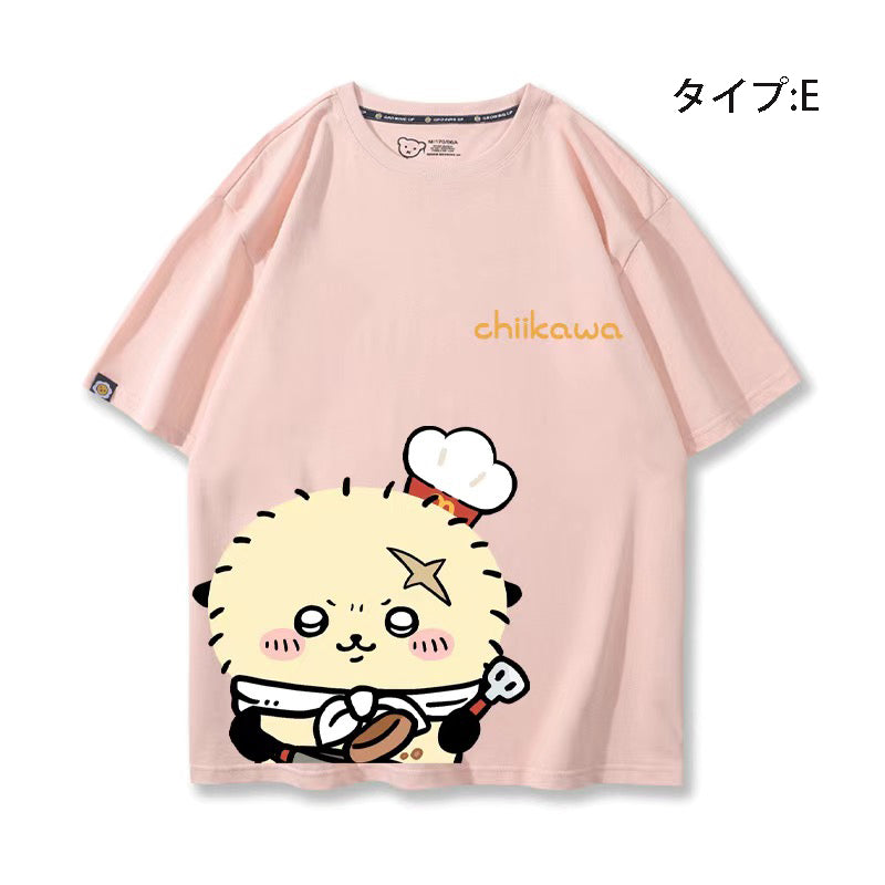 可愛いキャラ ゆるかわ トップス  アルバイト ユニセックス 半袖Ｔシャツ