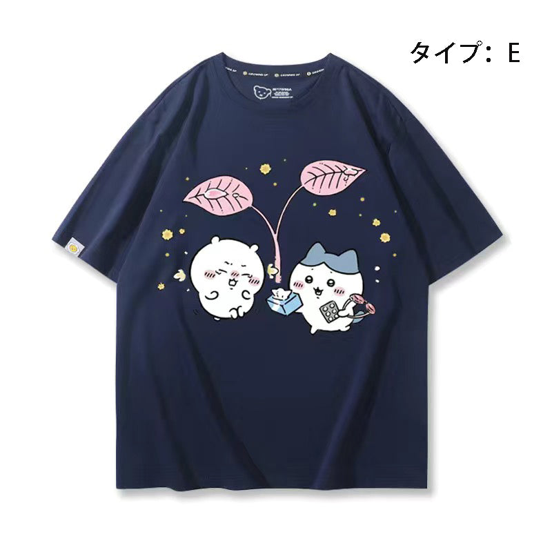 可愛いキャラ ゆるかわ トップス 日常 ユニセックス 半袖Ｔシャツ