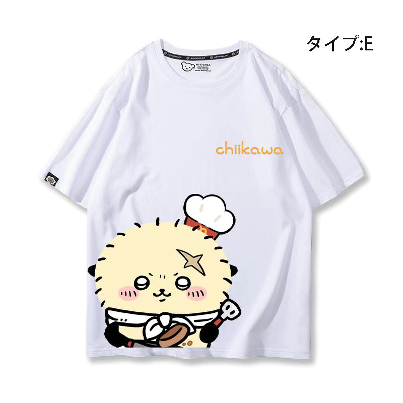 可愛いキャラ ゆるかわ トップス  アルバイト ユニセックス 半袖Ｔシャツ