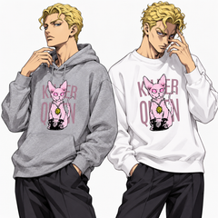 スタンド使い イラスト トップス KILLER QUEEN ユニセックス 長袖 パーカー/スウェット