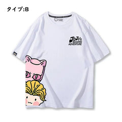 スタンド使い イラスト トップス 可愛いデザイン ユニセックス 半袖 Ｔシャツ