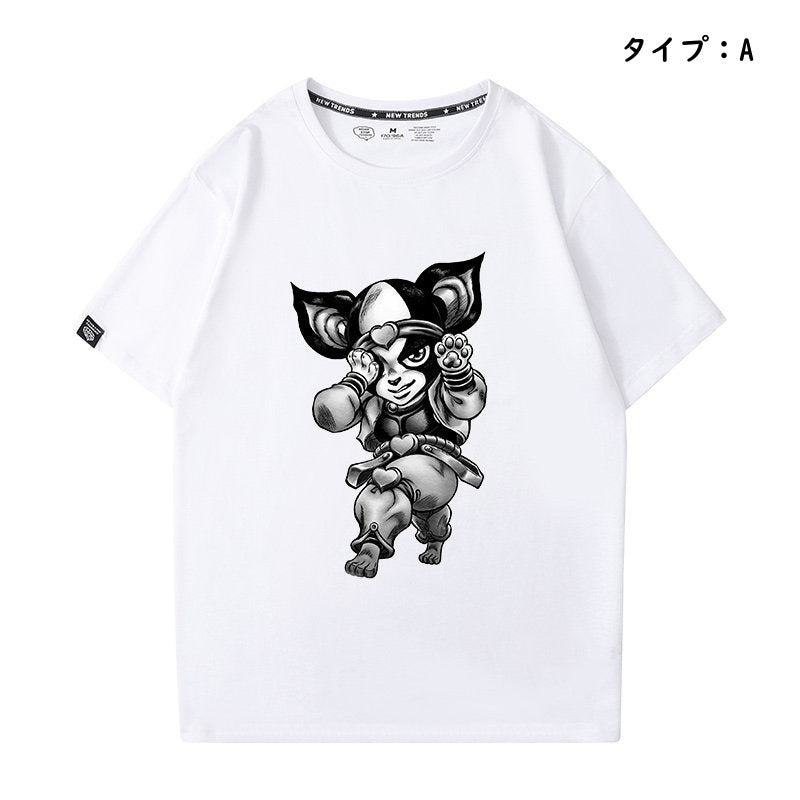 スタンド使い イラスト トップス イギー ユニセックス 半袖 Ｔシャツ