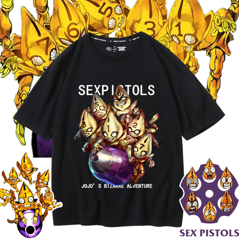 JOJOシリーズ トップス Sex Pistols ユニセックス 半袖Ｔシャツ
