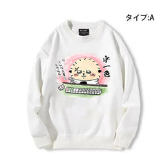 可愛いキャラ ゆるかわ トップス 麻雀対戦 ユニセックス 長袖 スウェット