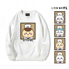 可愛いキャラ ゆるかわ トップス 初代と二代目料理長 ユニセックス 長袖 スウェット