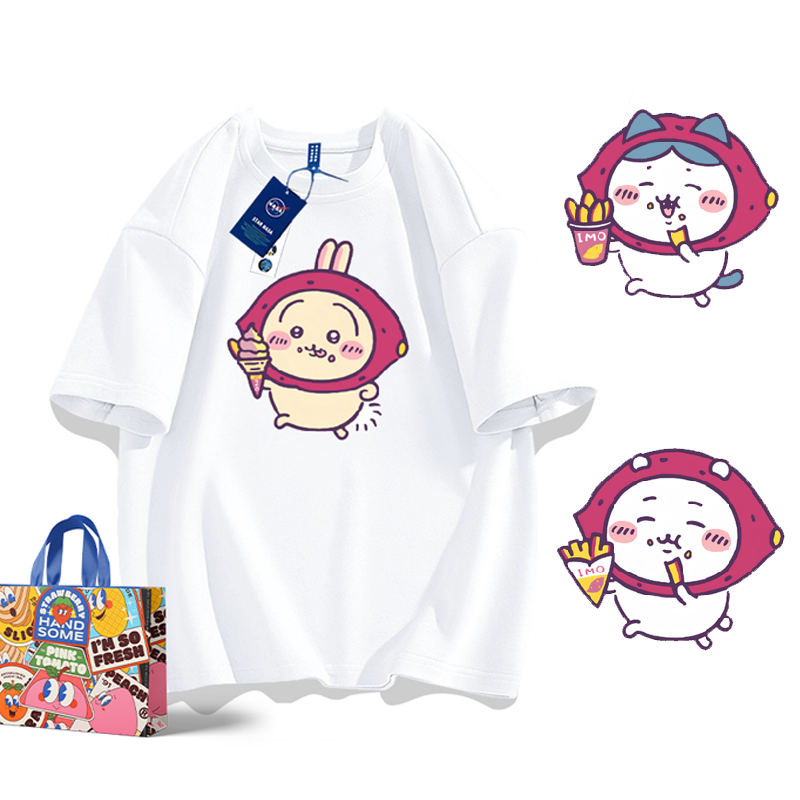 可愛いキャラ ゆるかわ トップス おやつ ユニセックス 半袖Ｔシャツ