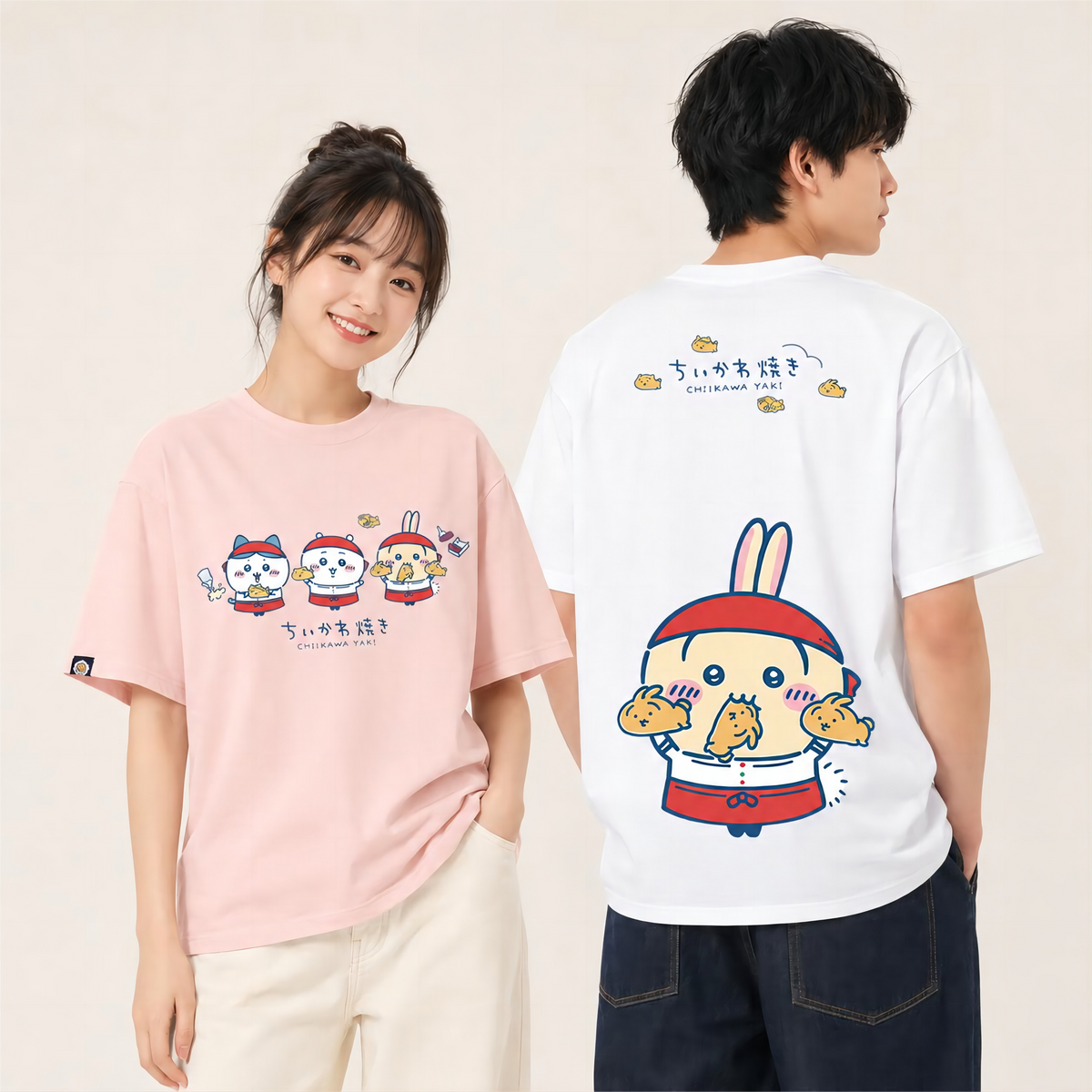 可愛いキャラ ゆるかわ トップス 鯛焼き ユニセックス 半袖Ｔシャツ