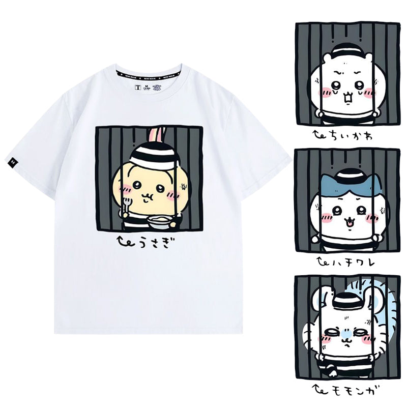 ちいかわシリーズ トップス 監獄 ユニセックス 半袖Ｔシャツ