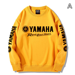 【薄手・裏起毛から選べる】バイカースタイル トップス レーシングロゴ プリント ユニセックス 長袖 スウェット
