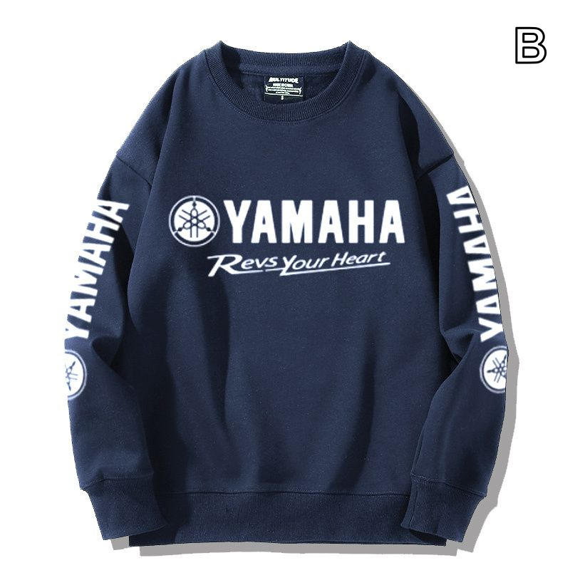 【薄手・裏起毛から選べる】バイカースタイル トップス レーシングロゴ プリント ユニセックス 長袖 スウェット
