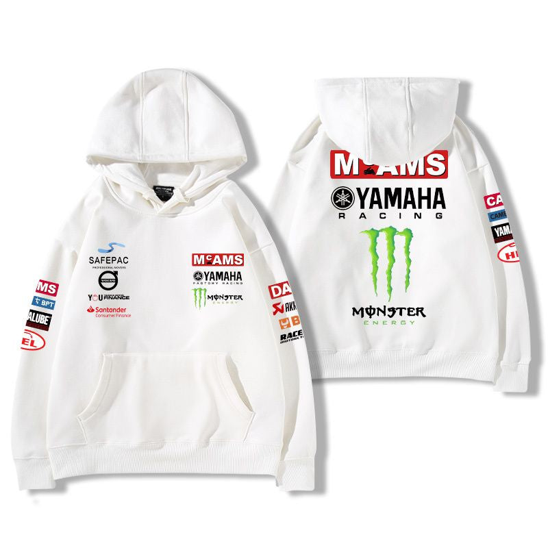 【薄手・裏起毛から選べる】バイカースタイル トップス モータースポーツ クローグラフィック ユニセックス 長袖 パーカー