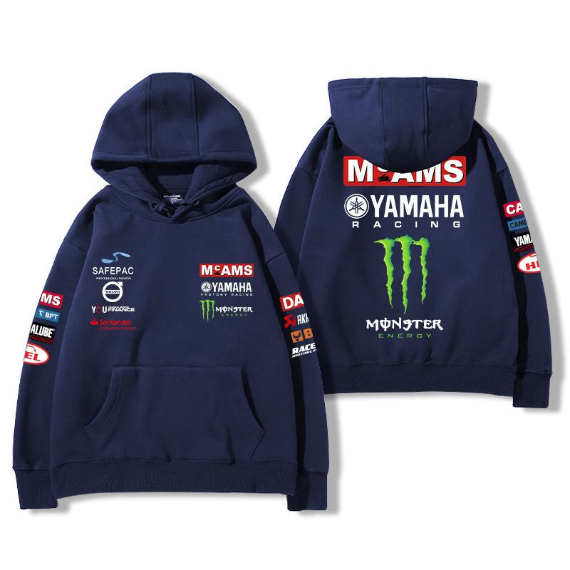 【薄手・裏起毛から選べる】バイカースタイル トップス モータースポーツ クローグラフィック ユニセックス 長袖 パーカー