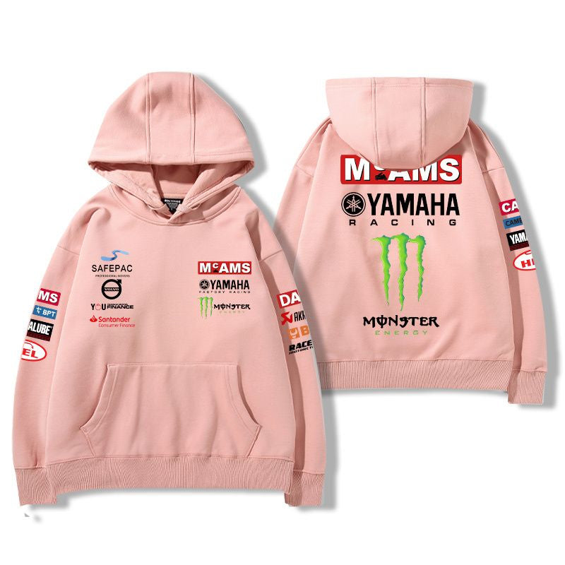 【薄手・裏起毛から選べる】バイカースタイル トップス モータースポーツ クローグラフィック ユニセックス 長袖 パーカー