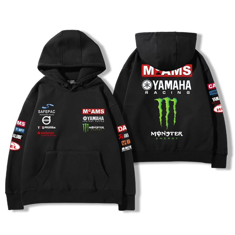 【薄手・裏起毛から選べる】バイカースタイル トップス モータースポーツ クローグラフィック ユニセックス 長袖 パーカー