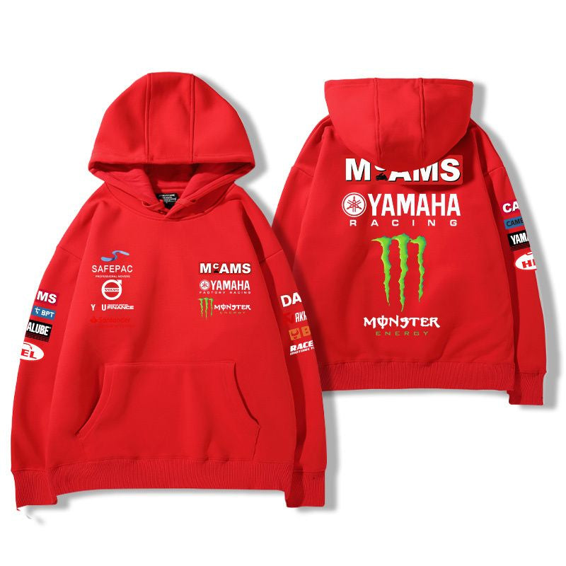 【薄手・裏起毛から選べる】バイカースタイル トップス モータースポーツ クローグラフィック ユニセックス 長袖 パーカー