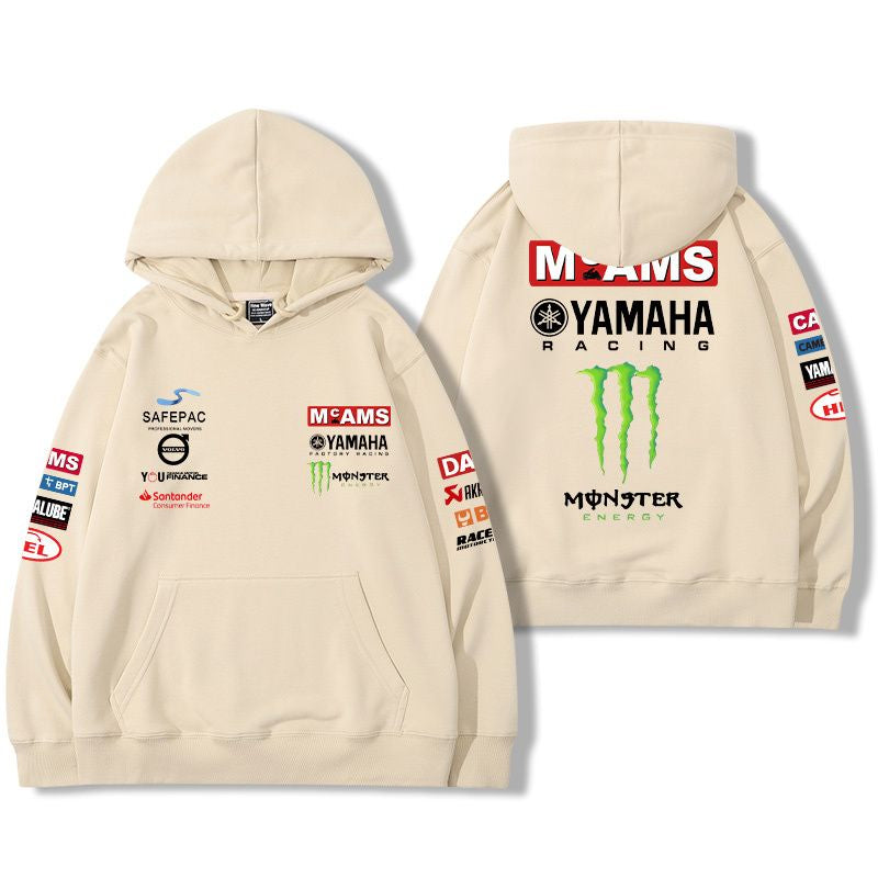 【薄手・裏起毛から選べる】バイカースタイル トップス モータースポーツ クローグラフィック ユニセックス 長袖 パーカー