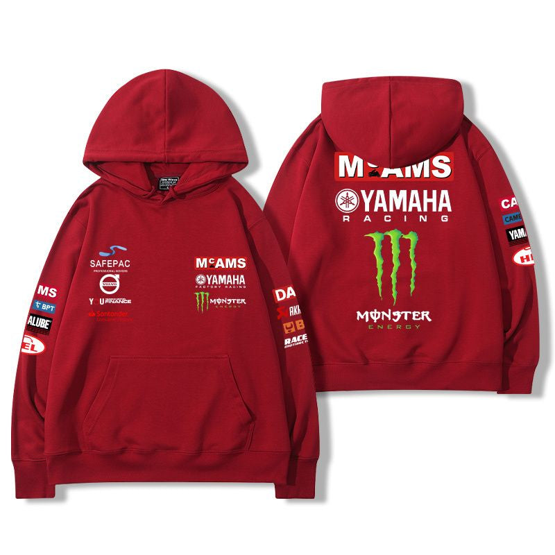 【薄手・裏起毛から選べる】バイカースタイル トップス モータースポーツ クローグラフィック ユニセックス 長袖 パーカー