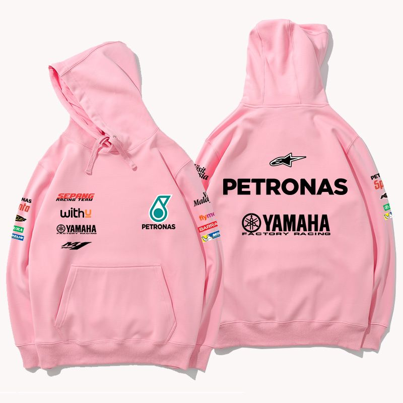 【薄手・裏起毛から選べる】バイカースタイル トップス レーシングチーム バックロゴ ユニセックス 長袖 パーカー