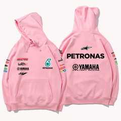 【薄手・裏起毛から選べる】バイカースタイル トップス レーシングチーム バックロゴ ユニセックス 長袖 パーカー